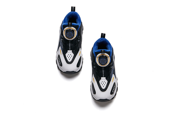 Lookbook (Preschool) Anta Outdoor Slip-On Sneakers 'Black White Yellow' 312149962A-4