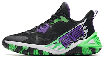 (Preschool) Anta Overbearing Mid 'Black Purple Green' 312331127-6 (Preschool) Anta Overbearing Mid 'Black Purple Green' 312331127-6