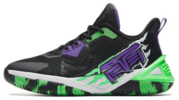 (Preschool) Anta Overbearing Mid 'Black Purple Green' 312331127-6 (Preschool) Anta Overbearing Mid 'Black Purple Green' 312331127-6