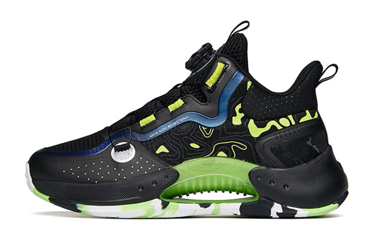 (Preschool) Anta Qing Kuang High Basketball Shoes 'Black Green' 312211111-9