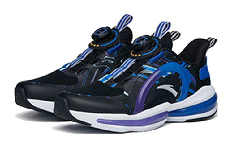 Lookbook 大童 Anta安踏 旋轉扣 低幫 兒童跑步鞋 黑藍