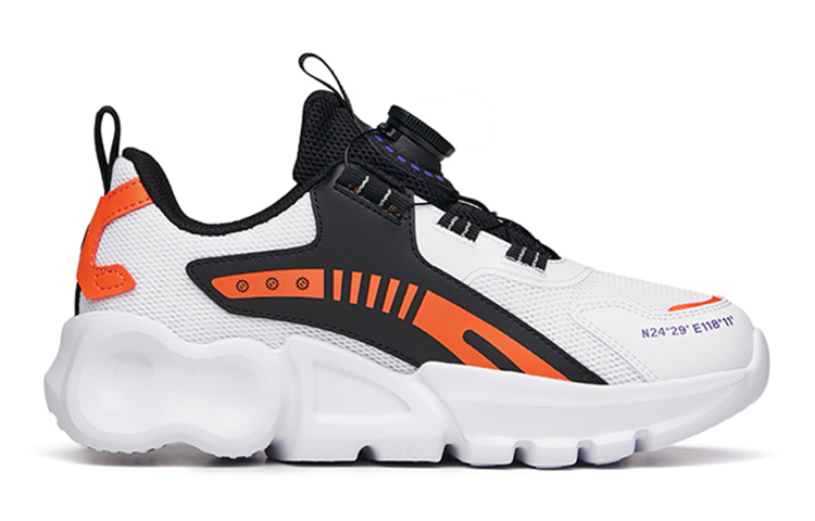 (PS) Anta Rotating Buckle Low Running Shoes 'White Black Orange' 圖 2