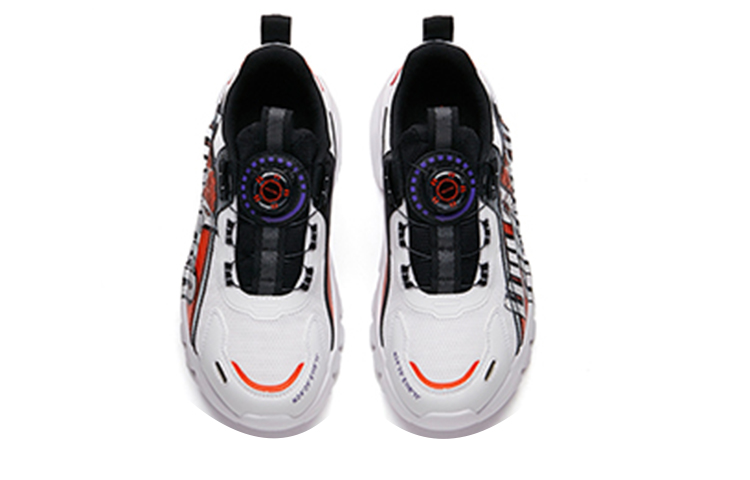 Shop (PS) Anta Draai Gesp Lage Hardloopschoenen ''Wit Zwart Oranje'' 312138892-2
