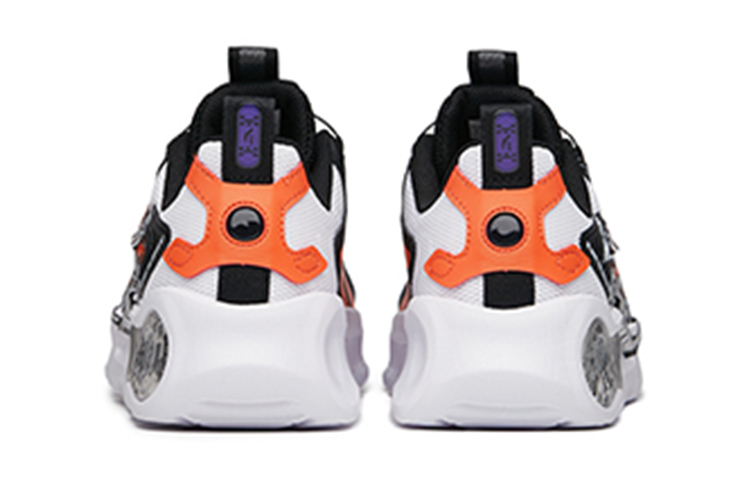 (PS) Anta Rotating Buckle Low Running Shoes 'White Black Orange' 圖 5