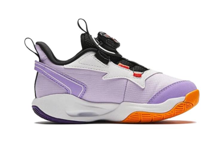 Order (Preschool) Anta Round Toe Knob Basketball Shoes 'Purple White' A312419904-2