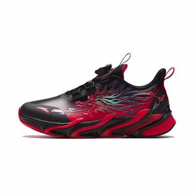 (PS) Anta Round Toe Knob Low 'Black Red'