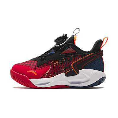 (PS) Anta Round Toe Knob Low 'Black Red'