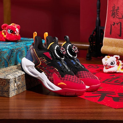 (Preschool) Anta Round Toe Knob Low 'Black Red' A312419904-5 Shop (Preschool) Anta Round Toe Knob Low 'Black Red' A312419904-5