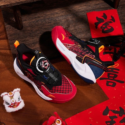 (Preschool) Anta Round Toe Knob Low 'Black Red' A312419904-5 Details for (Preschool) Anta Round Toe Knob Low 'Black Red' A312419904-5