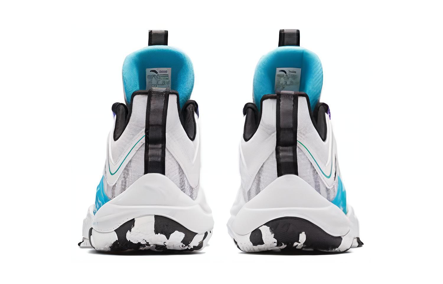 Shop (Preschool) Anta Round Toe Lace-Up Low-Top Basketball Shoes 'White Purple Blue' A312341106-4