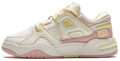 (Preschool) Anta Round Toe Lace-Up Low Top 'White Pink Yellow' 322418005-4 (Preschool) Anta Round Toe Lace-Up Low Top 'White Pink Yellow' 322418005-4