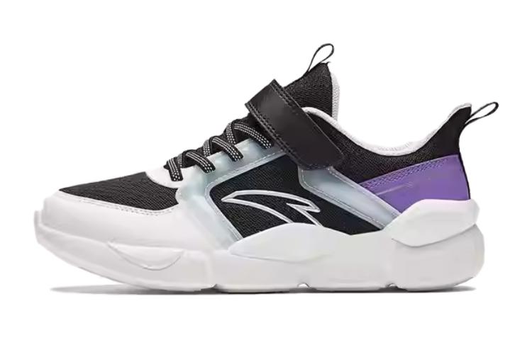 (Preschool) Anta Round Toe Velcro Low 'Black Purple' A322345508-4