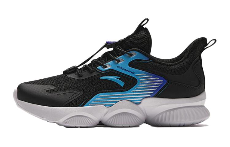 Buy 大童 安踏兒童 輕便透氣 低幫 兒童跑步鞋 黑藍色