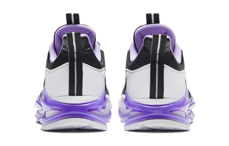 Shop 大童 安踏兒童 舒適百搭 防滑減震 低幫 兒童跑步鞋 黑白紫