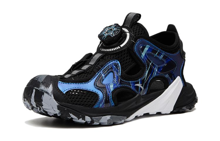 Order 大童 Anta安踏 舒適百搭 防滑防踢兒童涼鞋 黑藍