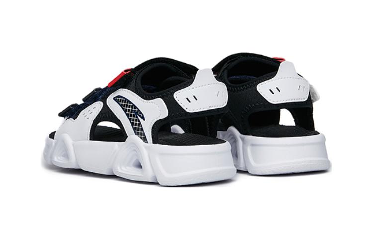 Shop 中童 Anta安踏 防滑耐磨兒童涼鞋 黑白