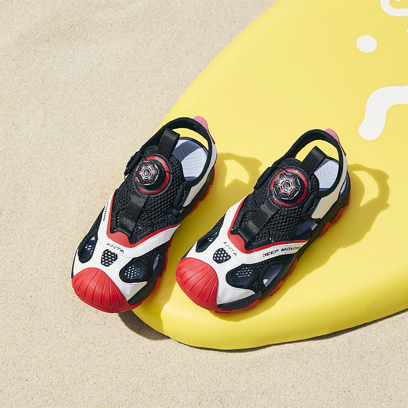 Sizing (Preschool) Anta Sandal 'Black White Red' A312326911-1