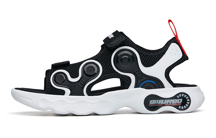 (Preschool) Anta Sandal 'Black White Velcro' 312226922-2