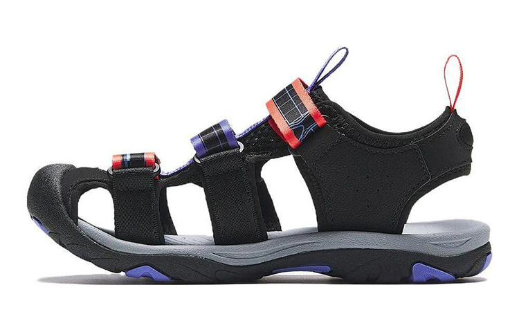 (Preschool) Anta Sandals 'Black Purple' 312226930A-3