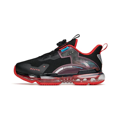 (PS) Anta Shock-Absorbing Sports Shoes 'Black Red'