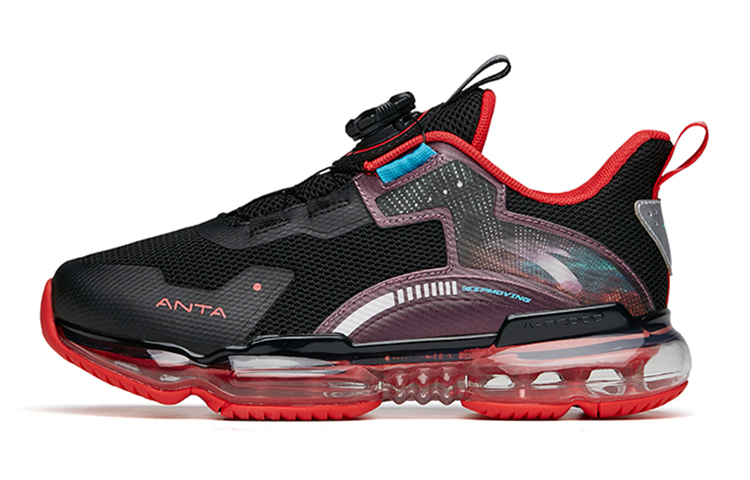 (Preschool) Anta Shock-Absorbing Sports Shoes 'Black Red' 312215501-9