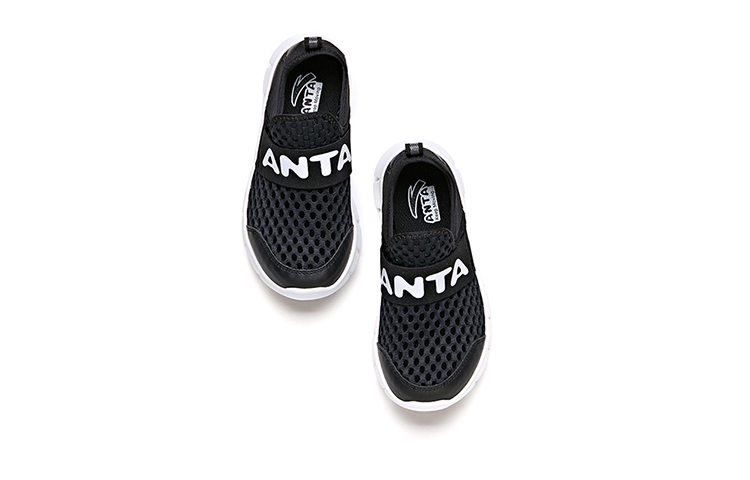 Lookbook (Preschool) Anta Slip-On 'Black White' A312129850A-3