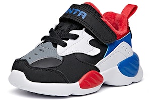 嬰童 Anta安踏 革面加絨運動休閒鞋 黑白灰 Order 嬰童 Anta安踏 革面加絨運動休閒鞋 黑白灰