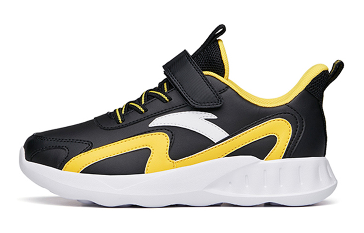 (Preschool) Anta Sneaker 'Black Yellow White Velcro' A312135569A-3