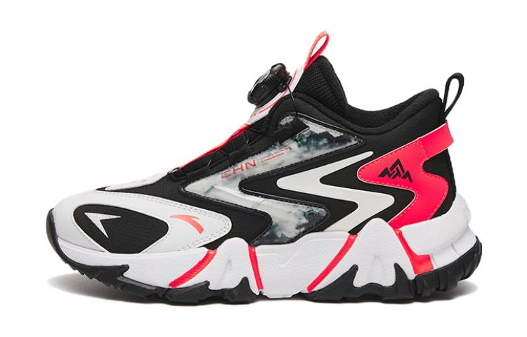 (Preschool) Anta Twist Knob Casual Sneaker 'Black White Red' 312246973-1