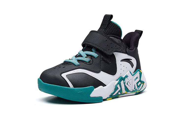 Order (PS) Anta Chaussures Basket Velcro ''Noir Blanc Bleu'' ''Ciment Kryptonite'' 312239954N-3