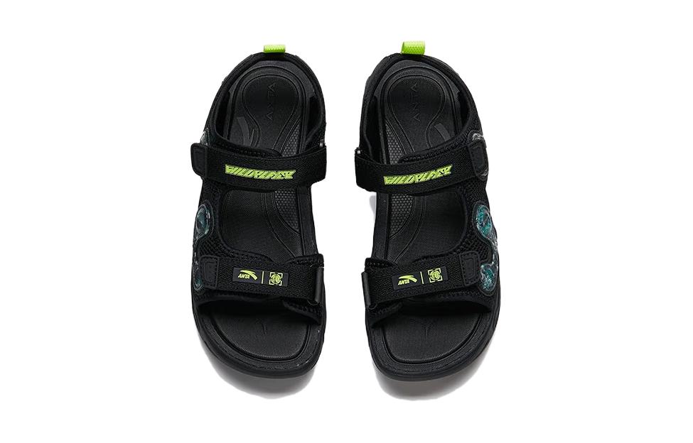Lookbook (PS) Anta Klittenband Strand Sandalen ''Zwart Groen'' 312226922-1