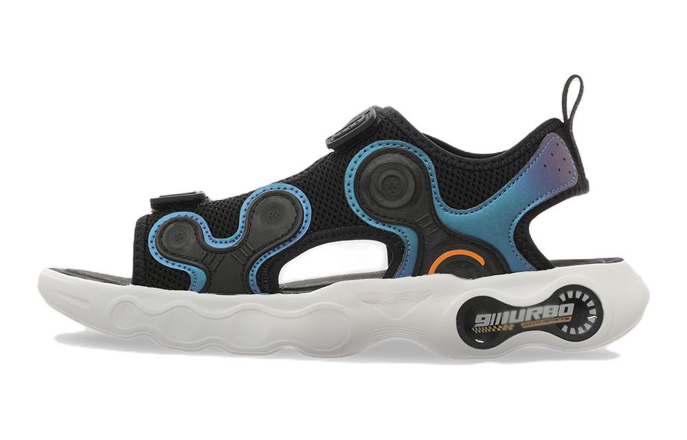 (Preschool) Anta Velcro Beach Sandal 'Black Orange' 312226922-4