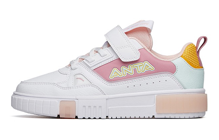 (Preschool) Anta Velcro Low 'White Pink' 322218083-2