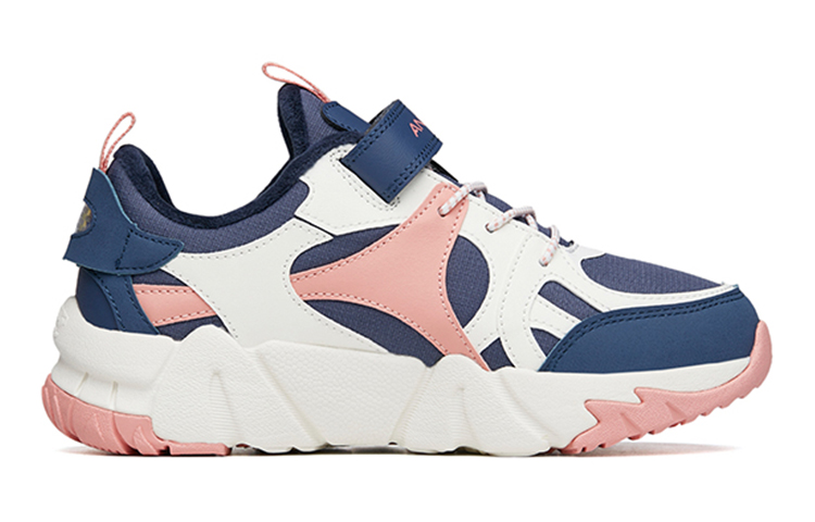Order (PS) Scarpe da Corsa Anta Velcro ''Blu Bianco Rosa in Pile'' 322146970-3