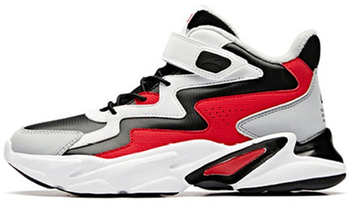 大童 Anta安踏 皮革 魔術貼運動跑步鞋 灰紅黑 Buy 大童 Anta安踏 皮革 魔術貼運動跑步鞋 灰紅黑