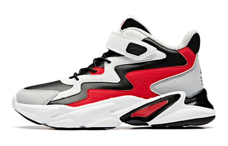 (Preschool) Anta Velcro Running Shoes 'Grey Red Black' A312146831-2