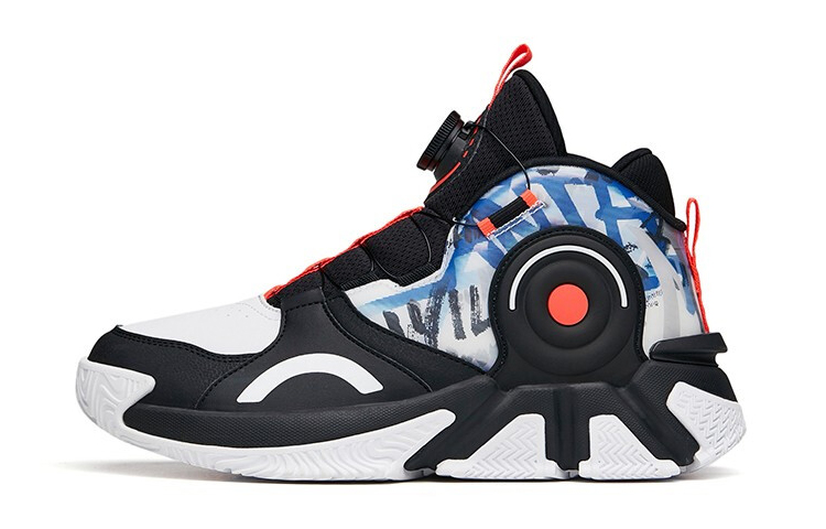 (PS) Anta Velcro Sneaker 'Black White Red Silver'