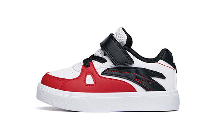 (PS) Anta Velcro Sneaker 'White Black Red'