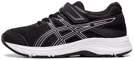 (Preschool) ASICS Contend 6 'Black White' 1014A087-001 (Preschool) ASICS Contend 6 'Black White' 1014A087-001