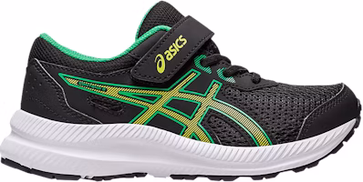 (Preschool) ASICS Contend 8 'Black Lime Zest' 1014A258-005 (Preschool) ASICS Contend 8 'Black Lime Zest' 1014A258-005