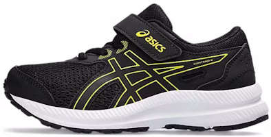 (Preschool) ASICS Contend 8 Black Bright Yellow 1014A258-009 (Preschool) ASICS Contend 8 Black Bright Yellow 1014A258-009