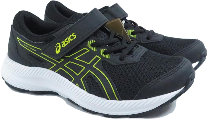 (Preschool) ASICS Contend 8 Black Bright Yellow 1014A258-009 Cheap (Preschool) ASICS Contend 8 Black Bright Yellow 1014A258-009