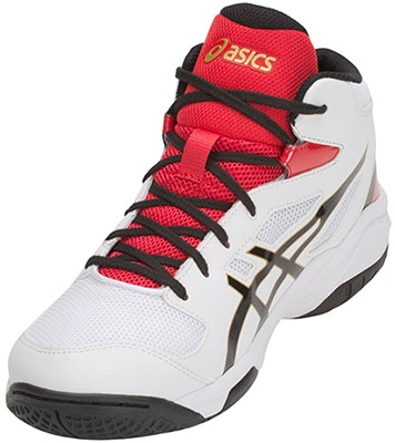 (PS) ASICS Dunkshot MB 8 Mid 'Putih Hitam Merah' TBF139-100 Lookbook (PS) ASICS Dunkshot MB 8 Mid 'Putih Hitam Merah' TBF139-100