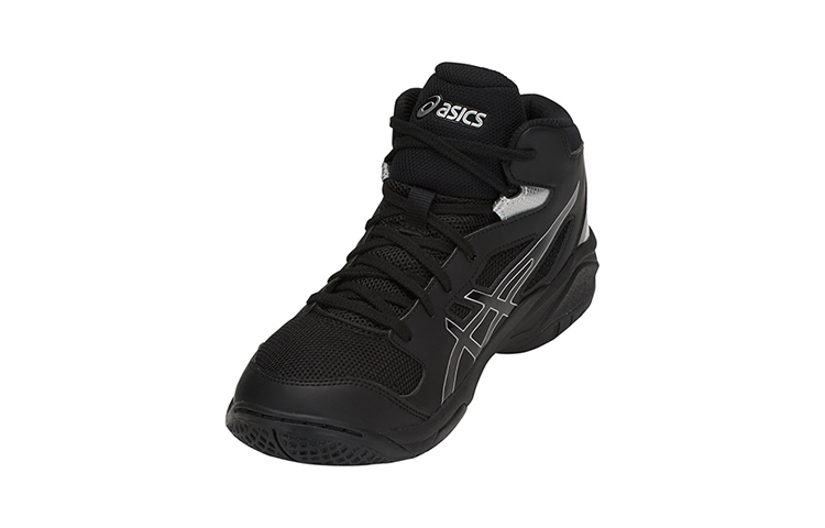 Lookbook (Preschool) ASICS Dunkshot MB 'Black Patchwork' TBF139-9090