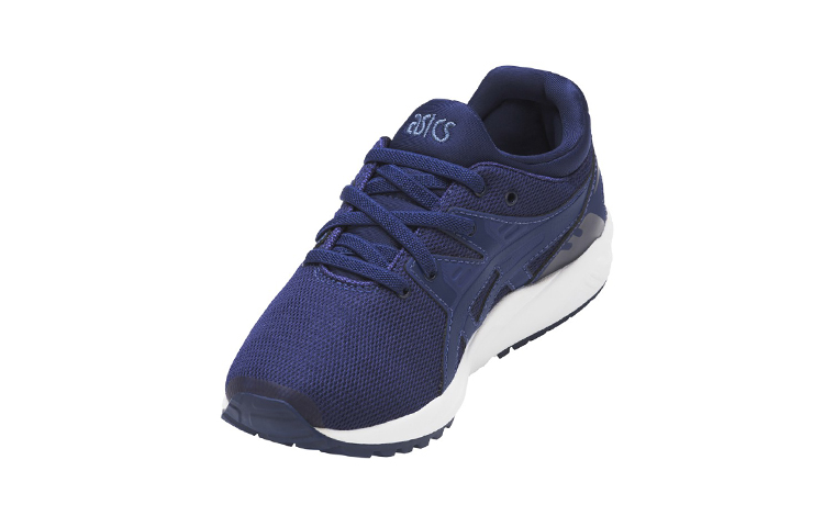 Shop 中童 亞瑟士 Gel-Kayano Trainer Evo 耐磨防滑減震 低幫運動鞋 藍白