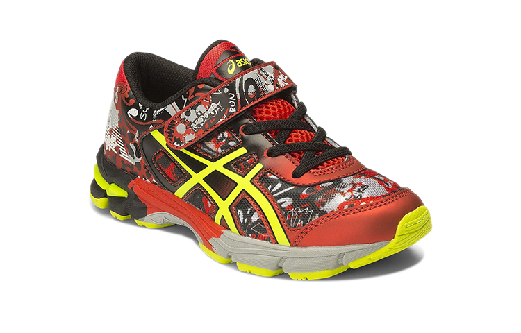 Lookbook (PS) (幼児用) ASICS ゲルヌーサトライ 11 'ブラックレッド' C604N-9007 C604N-9007