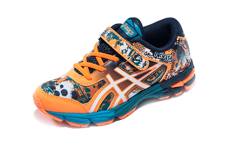 Lookbook 中童 Asics Gel-Noosa Tri 11 魔術貼 耐磨防滑 低筒運動鞋 橙白