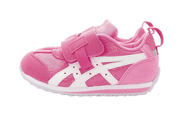 Lookbook 中童 Asics Idaho 魔術貼 低筒休閒跑步鞋 粉