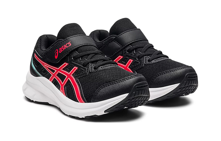 Lookbook (Preschool) ASICS Jolt 3 'Black Electric Red' 1014A198-006