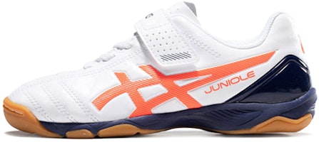 (Preschool) ASICS Juniole 5 In White/Orange/Blue 1104A010-100 (Preschool) ASICS Juniole 5 In White/Orange/Blue 1104A010-100